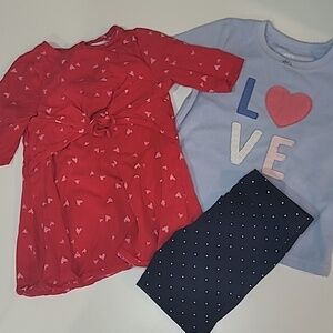 5/$30 CARTERS OLD NAVY JOE FRESH Hearts Fleeve Love Leggings Polka Dots